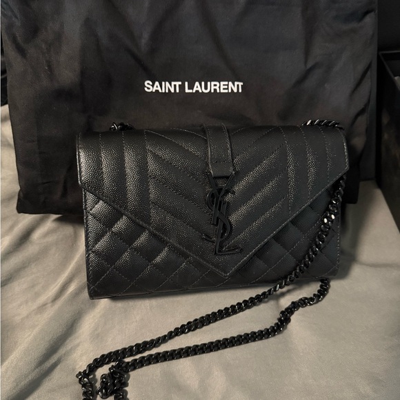 Saint Laurent Black Quilted Clutch - Picture 3 of 4